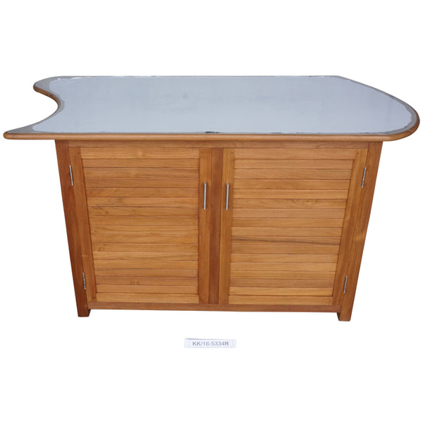 Teak exLarge DEEP w/ SS top RIGHT (in Las Vegas) KomodoKamado