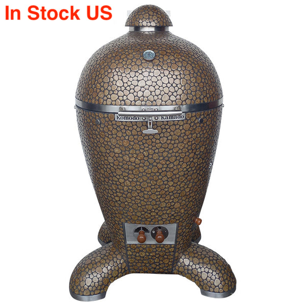 23" Ultimate, Kamado Grill Olive and Gold Pebble  BM817D