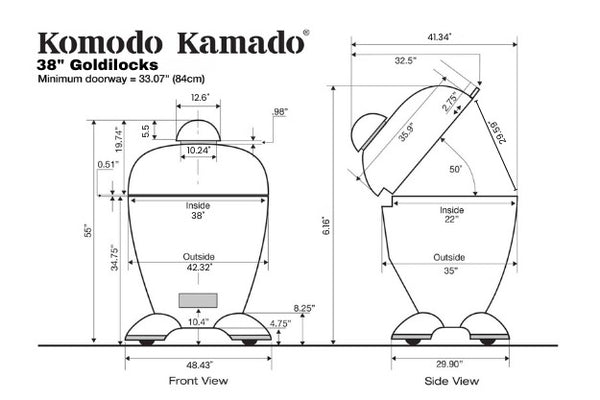 CAD "Like" Drawing of a 38" Goldilocks