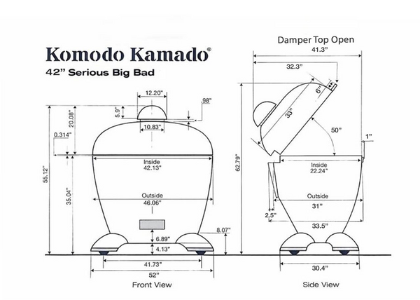42" Serious Big Bad, CAD-style Drawing