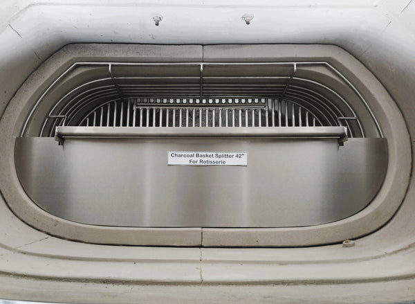 42" SBB Charcoal Basket Splitter for Rotisserie