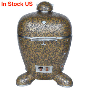 32" BB Kamado Grill Olive and Gold Pebble AM108D