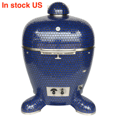 32" BB Kamado Grill Cobalt Blue AM818F