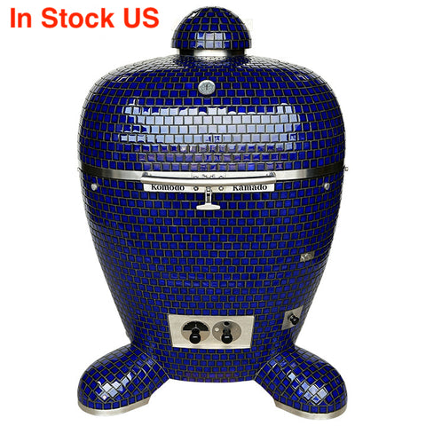 32" BB Kamado Grill Cobalt Blue AP097A