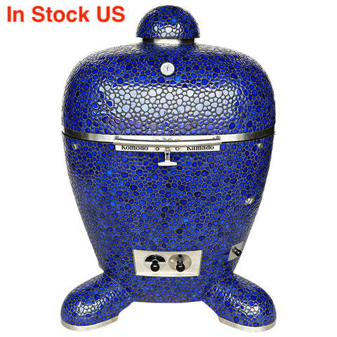 32" BB Kamado Grill Cobalt Blue Pebble AP197A