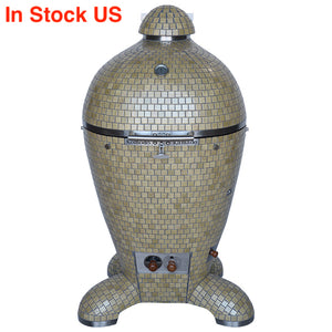 23" Ultimate Kamado Grill Oyster Creme BM147K