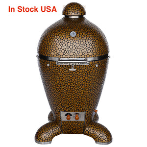 23" Ultimate Kamado grill, Olive and Gold Pebble BS076J
