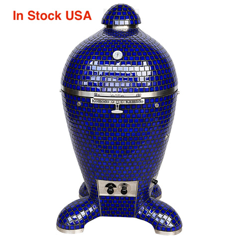 23" Ultimate, Cobalt Blue Kamado Grill BS566F (in stock USA)