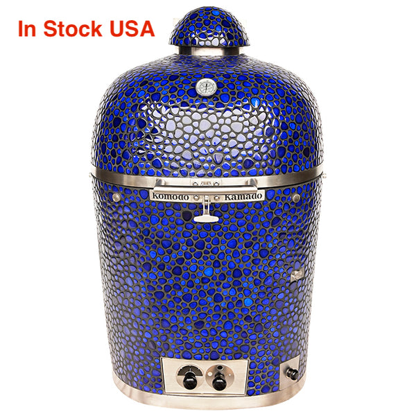22" Beast -Cobalt Blue Pebble Kamado Grill CTU901Z (in stock USA)
