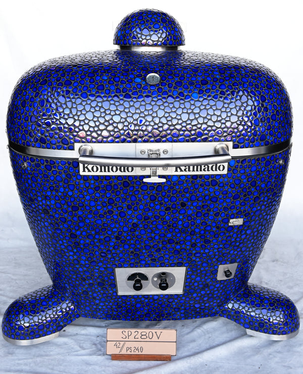 50% Deposit - 42" SBB - Kamado Grill Mixed Cobalt Blue Pebble SP280V