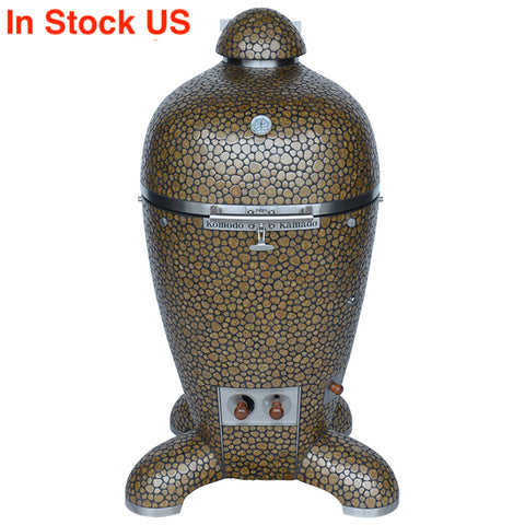 21" Supreme Kamado Grill, Olive and Gold Pebble SPM821F