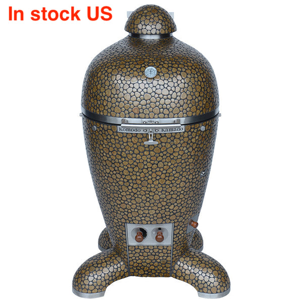 21" Supreme Kamado Grill, Olive & Gold Pebble SPM821F