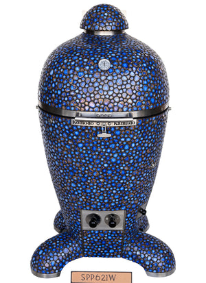 21" Supreme Kamado Grill, Terra Blue Pebble SPP621W