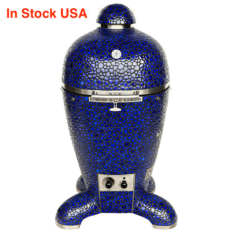 21" Supreme Kamado Grill, Coblt Blue Pebble SPP911T