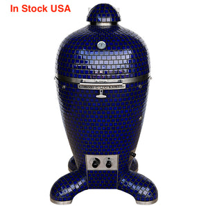 21" Supreme, Kamado Grill Cobalt Blue SPS611N (in stock USA)