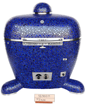42" SBB - Kamado Grill Mixed Cobalt Blue Pebble SS960M