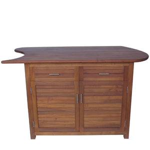 Teak Cabinet Medium DEEP w/ 2 Drawer - RIGHT (in Las Vegas)