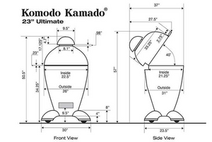 23 Ultimate, CAD Drawing - KomodoKamado