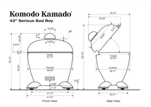 42" Serious Big Bad, CAD Drawing - KomodoKamado