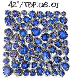 Custom Sorted Tiles for a 42" SBB - Terra Blue Pebble TBP 08/01 - Landon