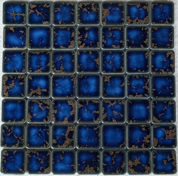 A grill w/ these Terra Blue square tiles is being built- 50% deposit, it's yours