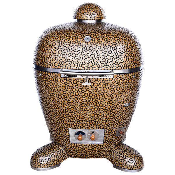 32" BB  Kamado Grill  Olive and Gold  Pebble AU246V