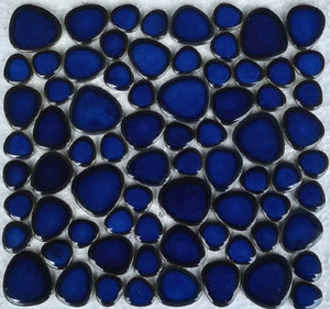 A grill w/ these Cobalt Blue Pebble tiles is being built- 50% deposit