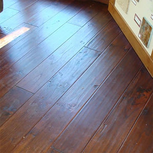 645sq'  7" wide-plank textured teak flooring