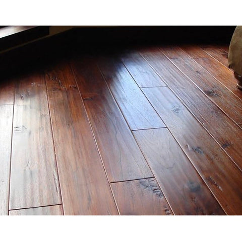 645sq'  7" wide-plank textured teak flooring