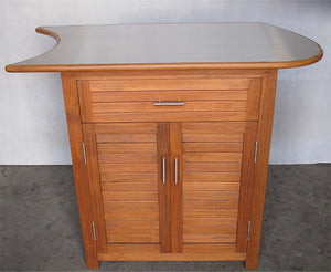 Teak Cabinet Small W/ 1 Drawer SS - RIGHT  (in Las Vegas)